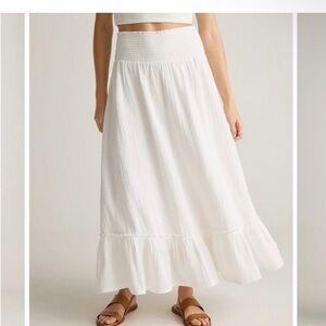 Quince 100% Organic Cotton Gauze Smocked Maxi Skirt